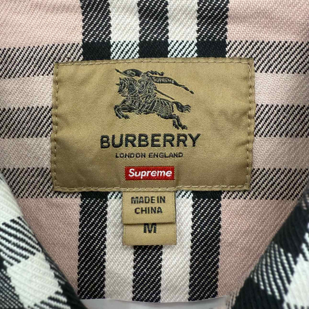 Supreme Jacket "BURBERRY DENIM" Pink Used Size M