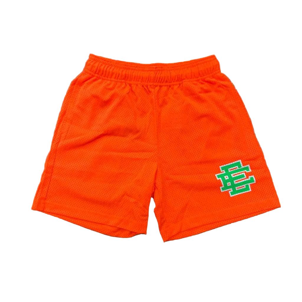 Eric Emanuel Mesh Shorts "BASIC LOGO" Safety Orange New Size S