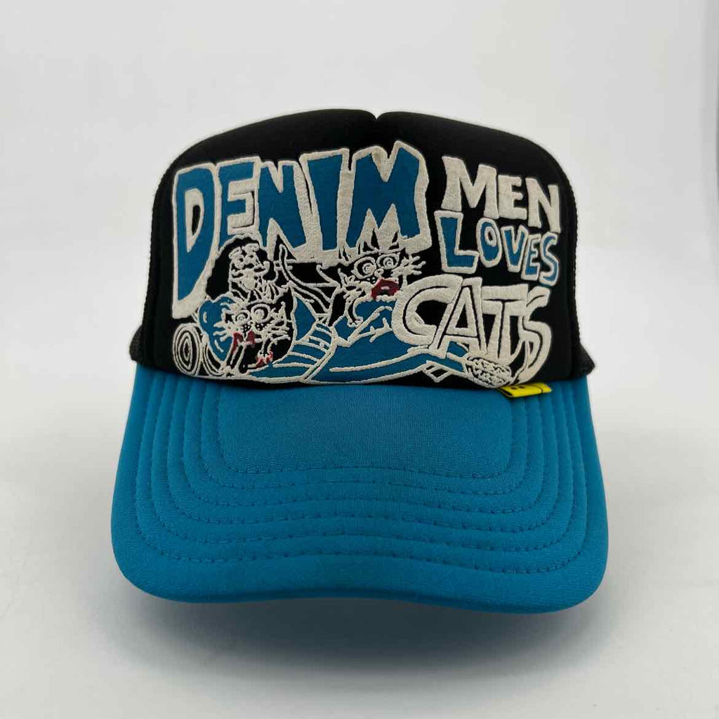 Kapital Trucker Hat "MEN LOVE CATS" Used Blue Size OS