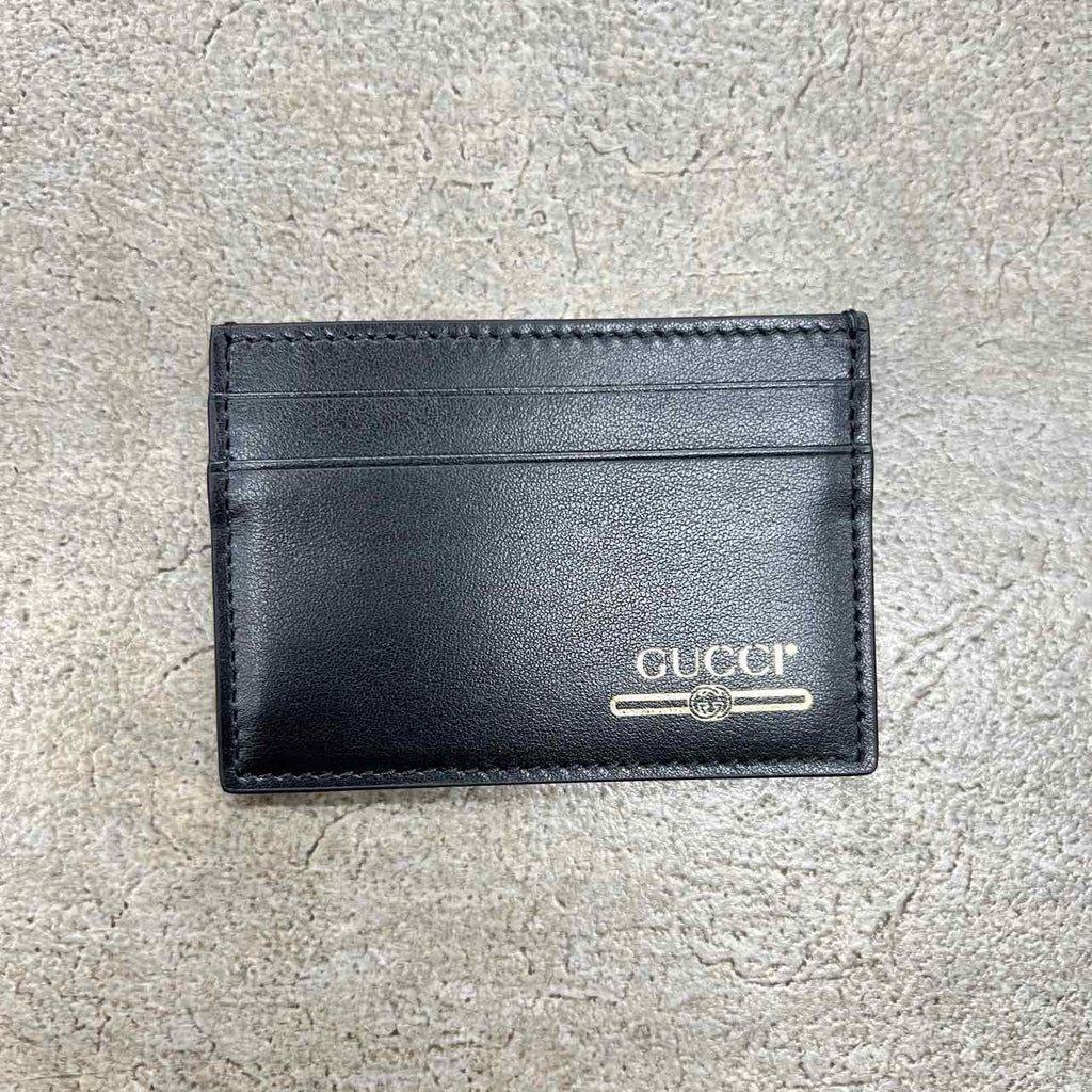 Gucci Card Holder "LEATHER" New Black
