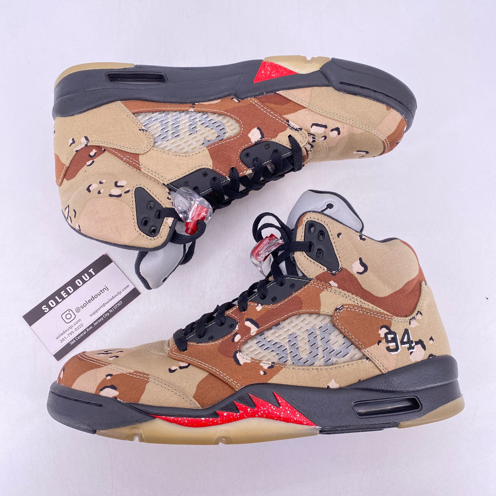 Air Jordan 5 Retro "Supreme Camo" 2015 Used Size 11