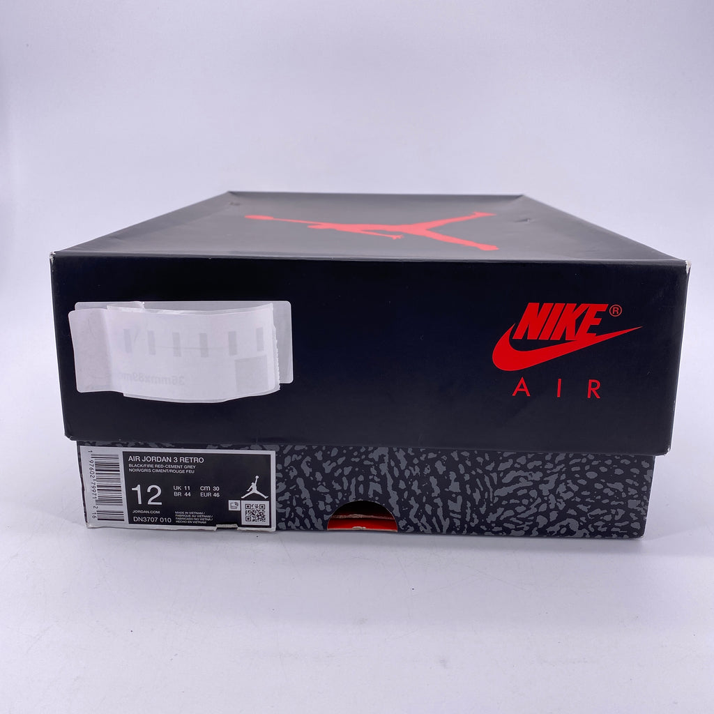 Air Jordan 3 Retro "Black Cement" 2024 Used Size 12
