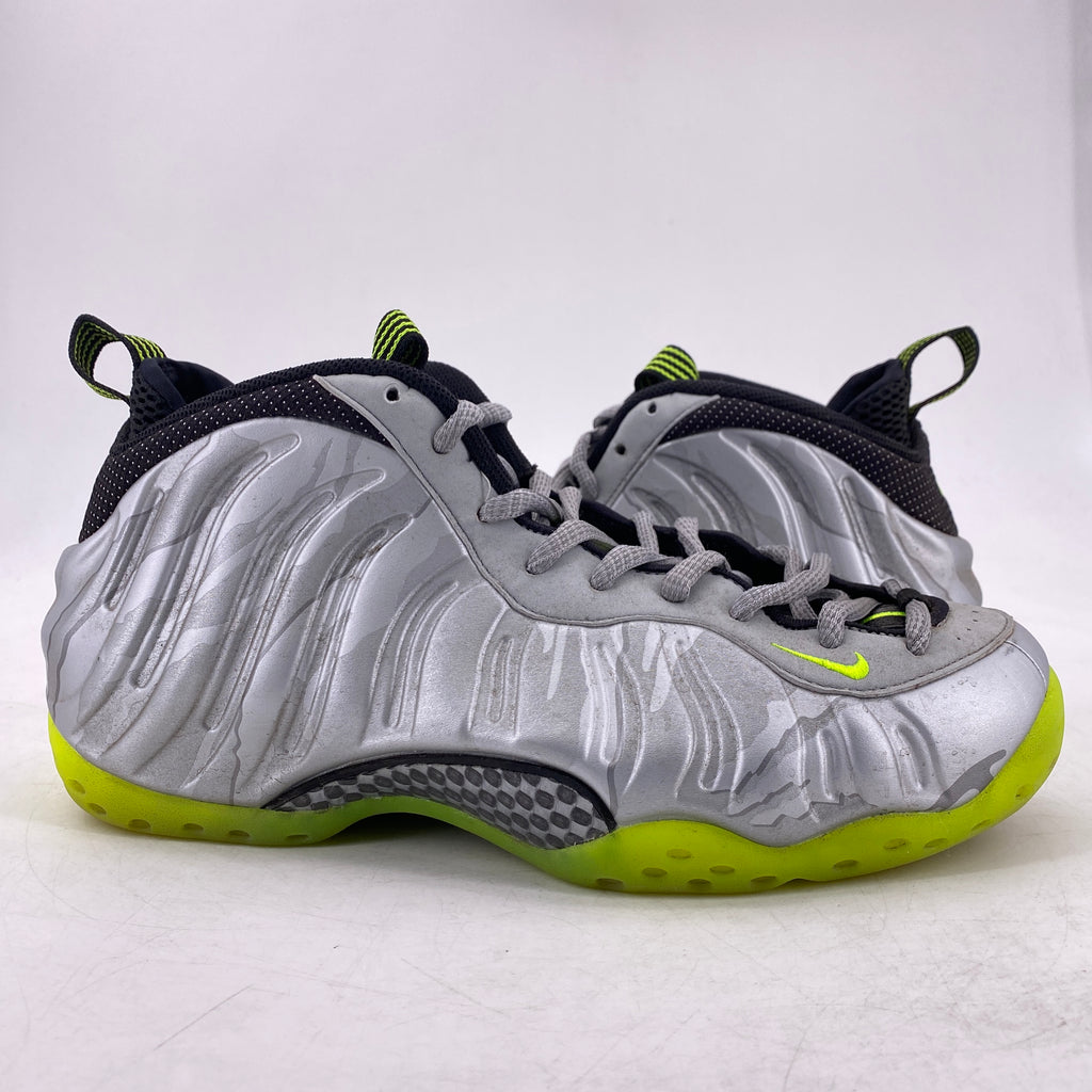Nike Air Foamposite One "Silver Volt Camo" 2014 Used Size 9.5