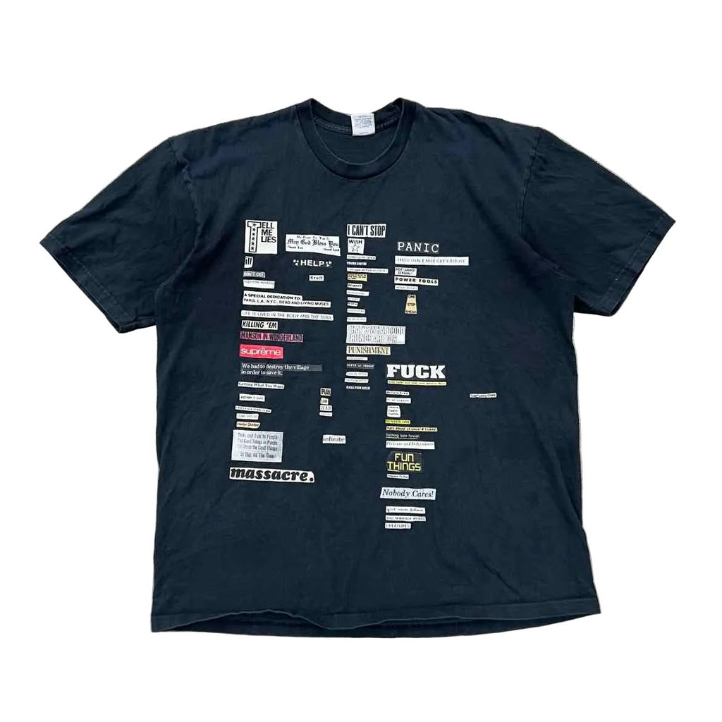 Supreme T-Shirt "CUTOUTS" Black Used Size XL