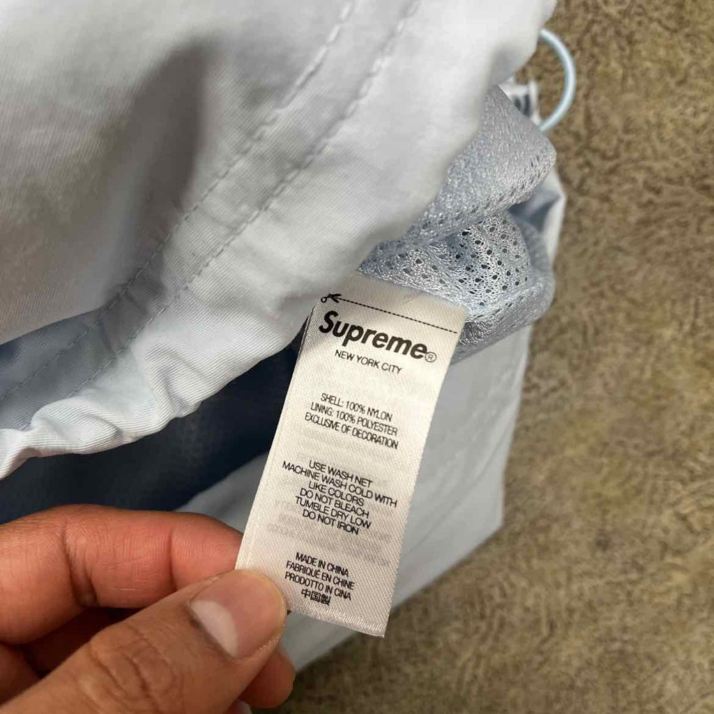 Supreme Track Jacket "CROSS" Baby Blue New Size M