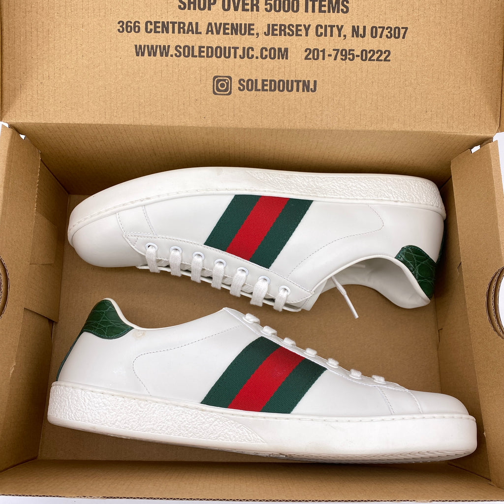 Gucci Ace Sneaker Low "Red Green Stripe"  Used Size 9.5G