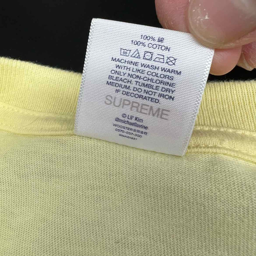 Supreme T-Shirt "LIL KIM" Pale Yellow Used Size M