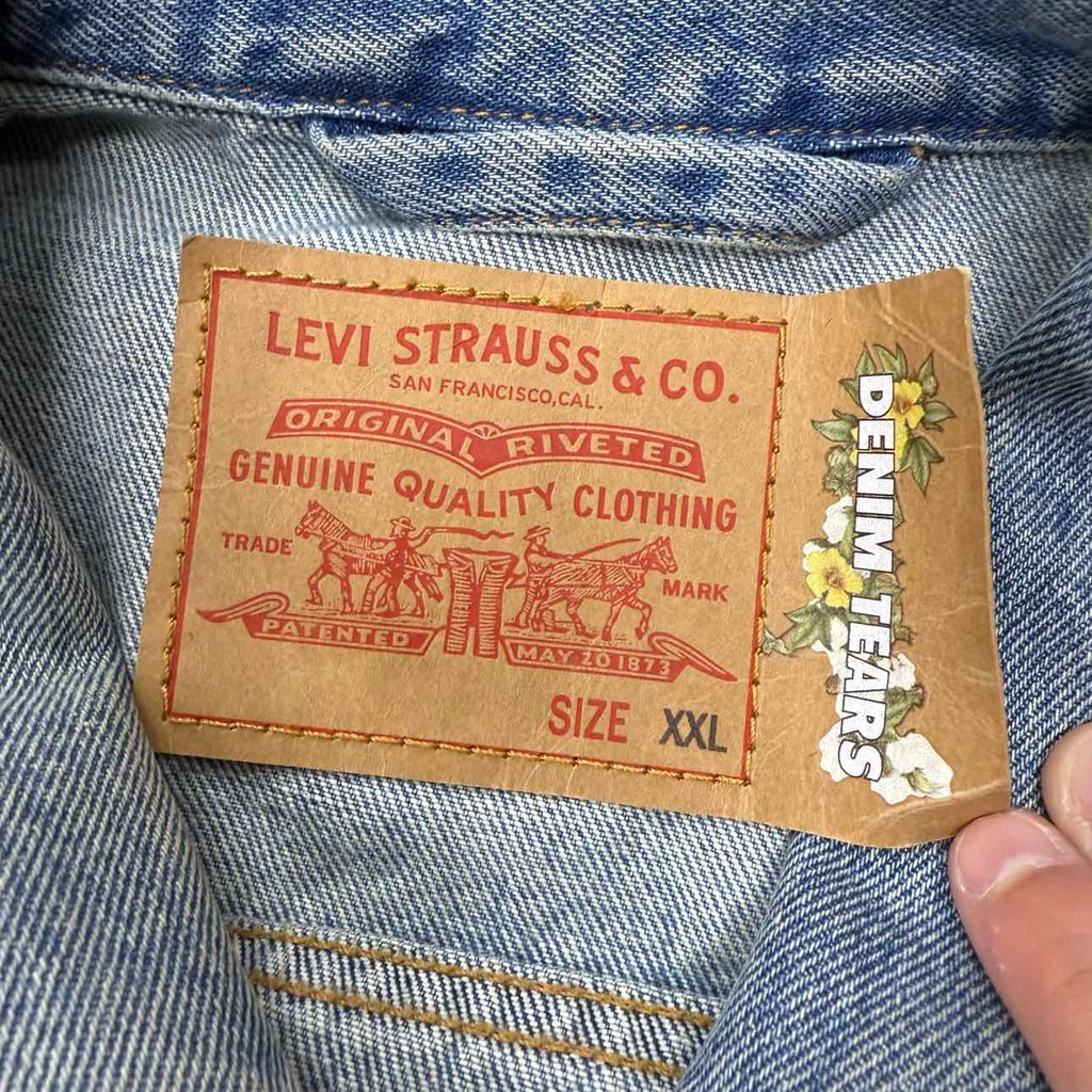 Denim Tears Jacket "STUSSY" Blue Used Size 2XL