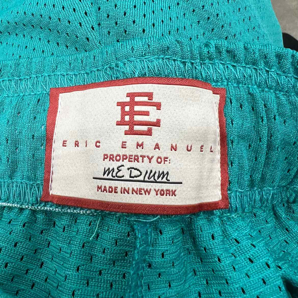 Eric Emanuel Mesh Shorts "BASIC LOGO" Frosty Spruce New Size M