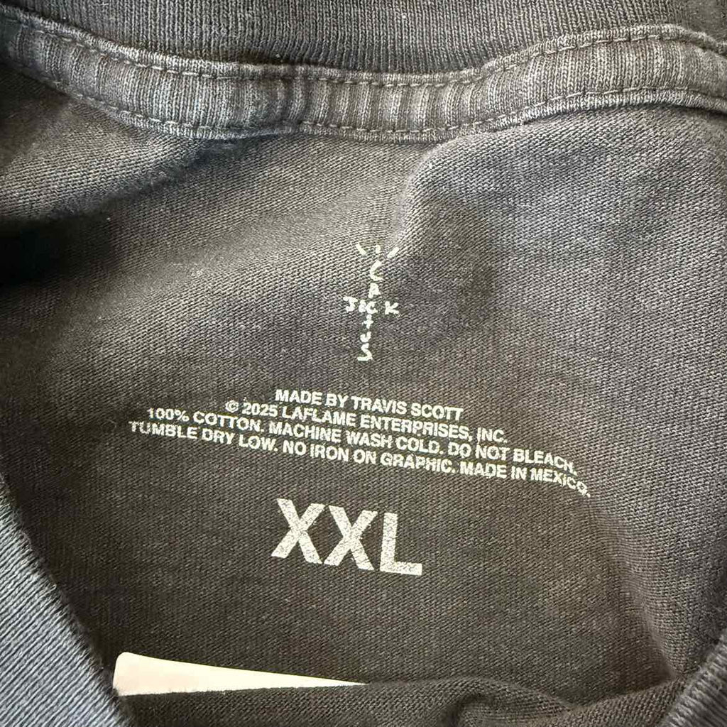 Travis Scott T-Shirt "JACKBOYS 2" Black Used Size 2XL