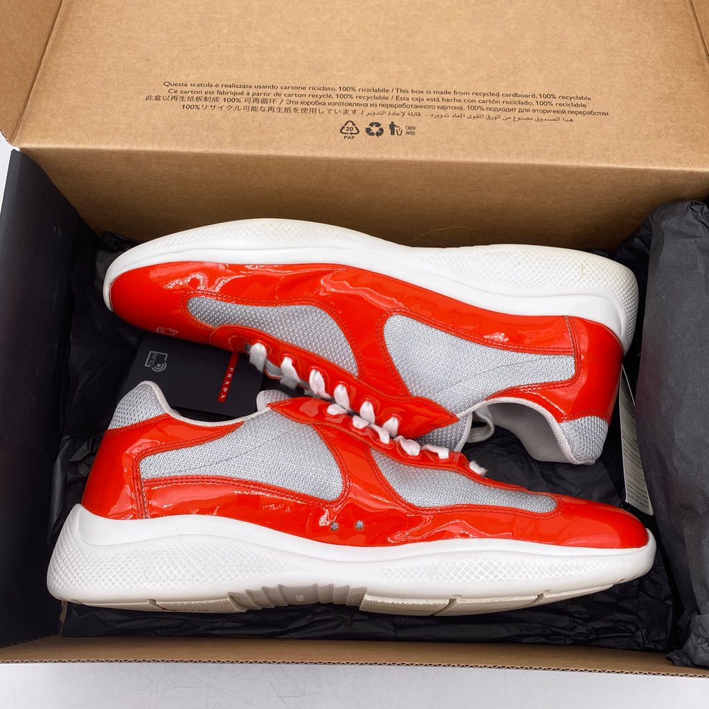 Prada America's Cup "Orange"  Used Size 10 Prada