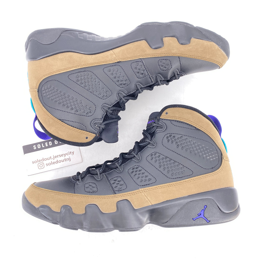 Air Jordan 9 Retro "Light Olive Concord" 2023 Used Size 11.5