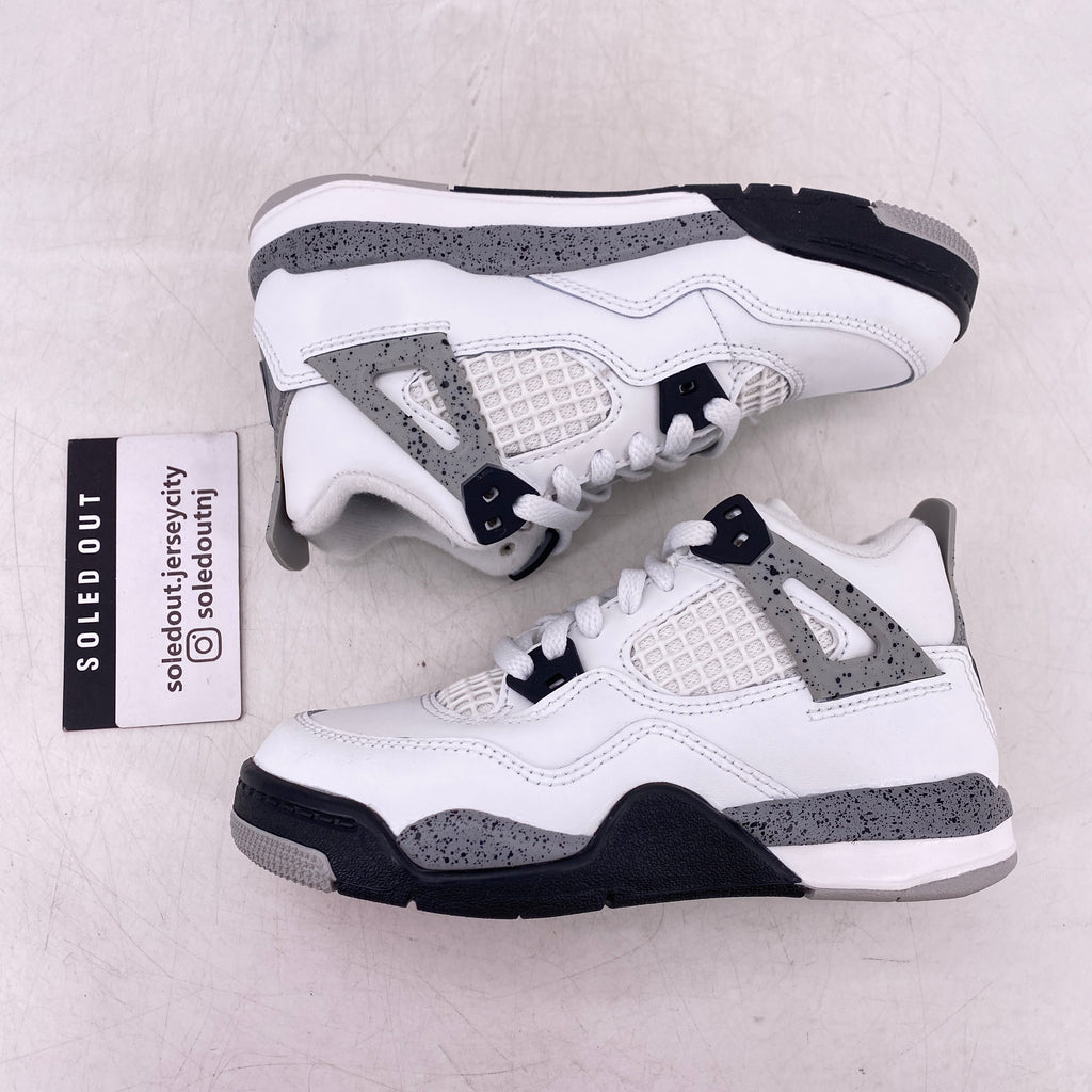 Air Jordan (PS) 4 Retro "White Cement" 2025 New Size 11c