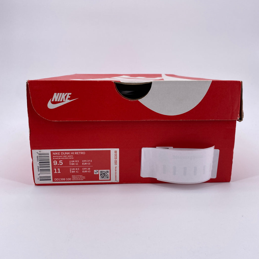 Nike Dunk High Retro "Vast Grey" 2021 New Size 9.5
