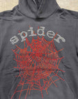 Sp5der Hoodie "RHINESTONE" Black New Size XL