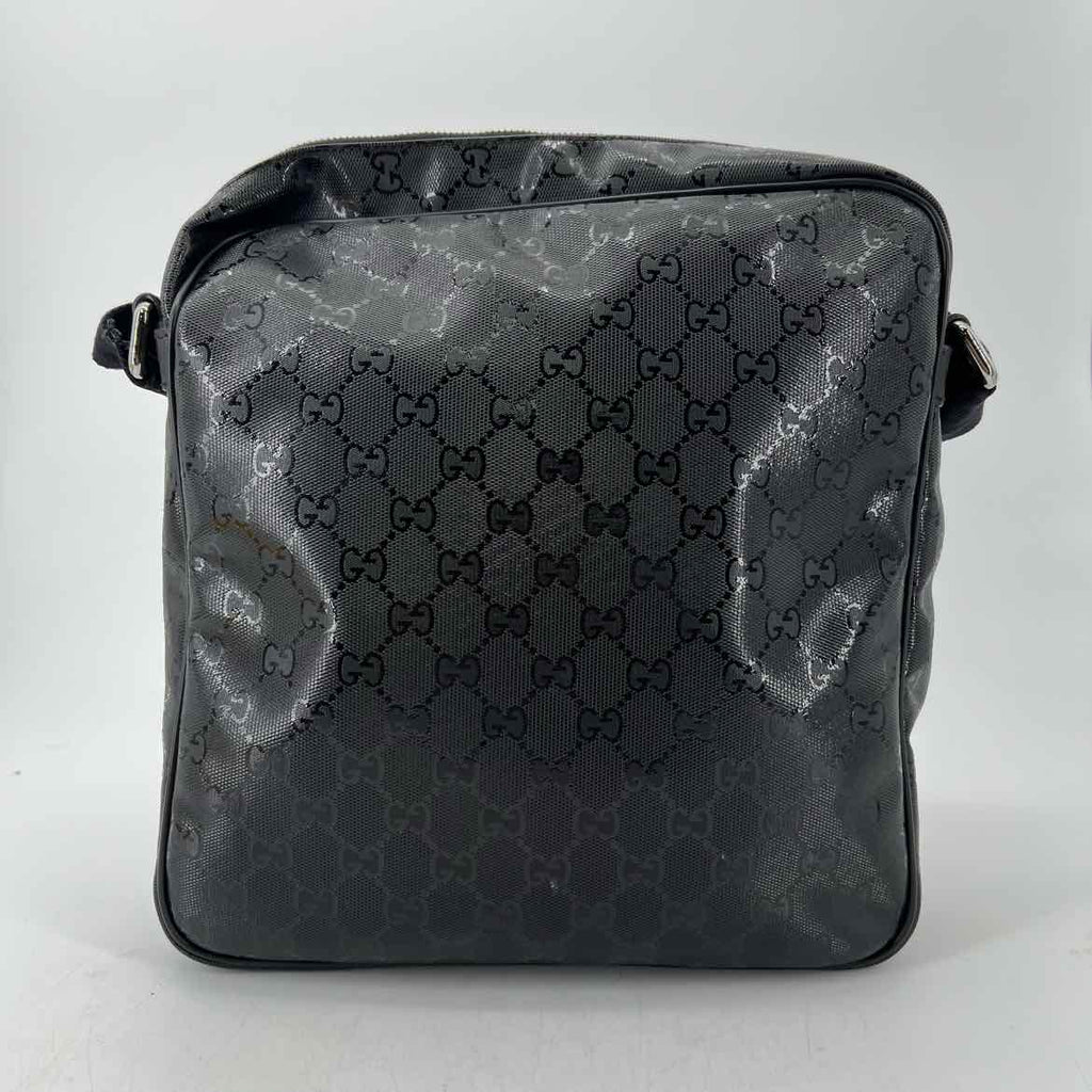 Gucci Messenger Bag "GG IMPRIME COATED" Used Black