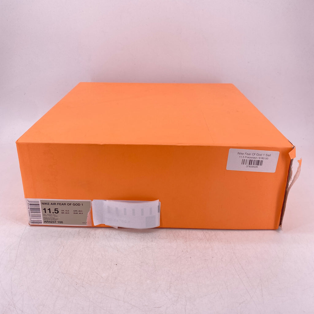 Nike Air Fear of God 1 "Sail Black" 2019 Used Size 11.5