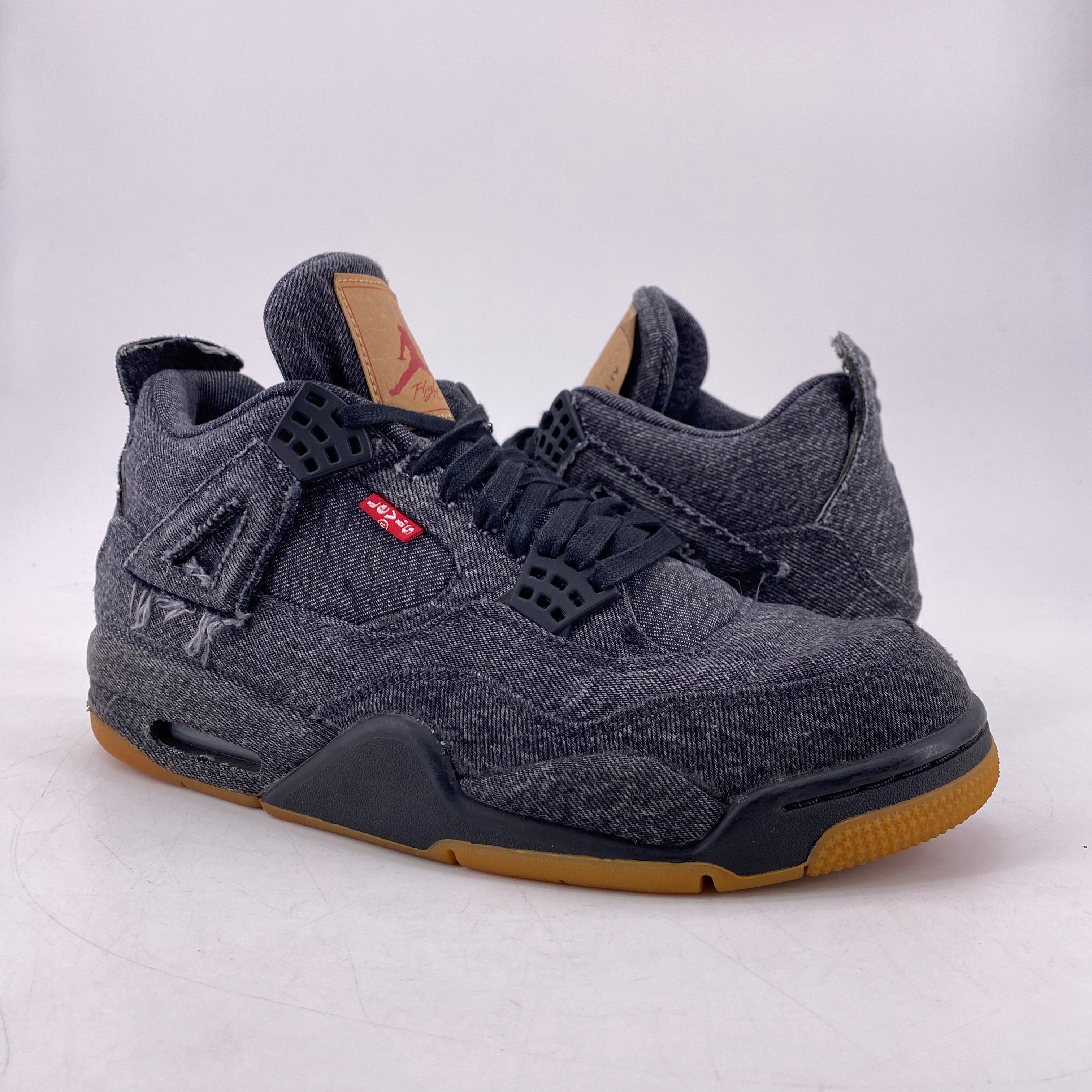 Air Jordan 4 Retro &quot;Levis Black Denim&quot; 2018 Used Size 9.5