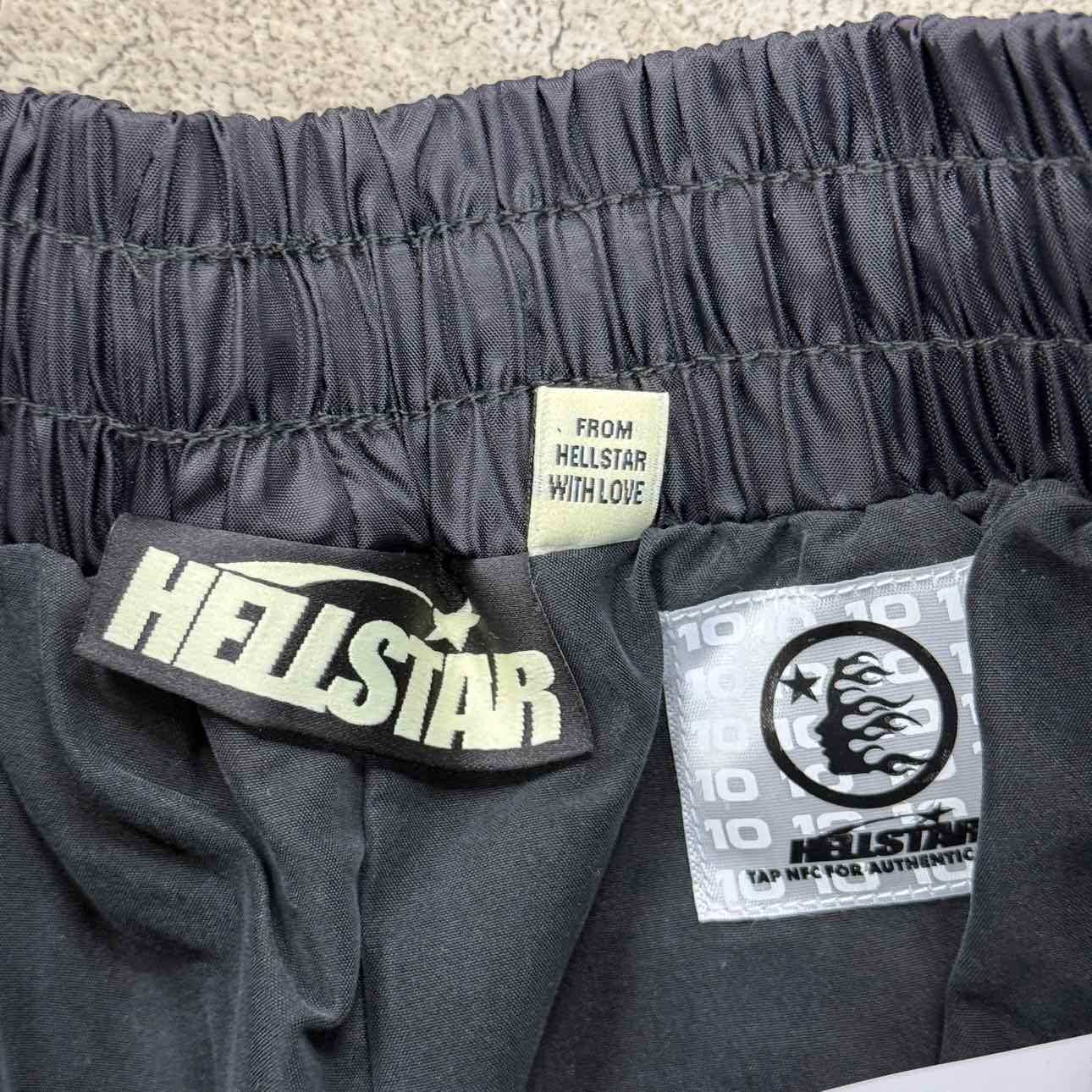 Hellstar Track Pants &quot;BLACK WHITE&quot; Black New Size M