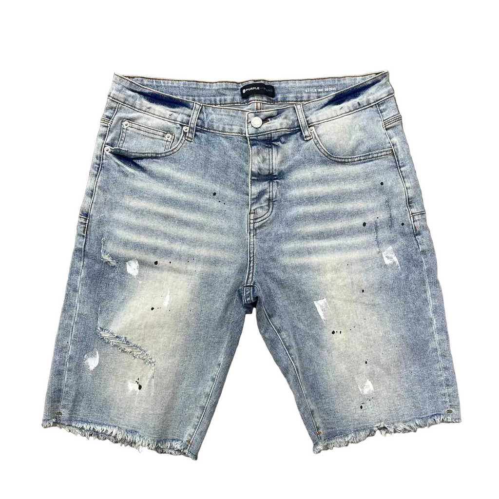 Purple Shorts "PAINT SPLATTER" Blue Used Size 36