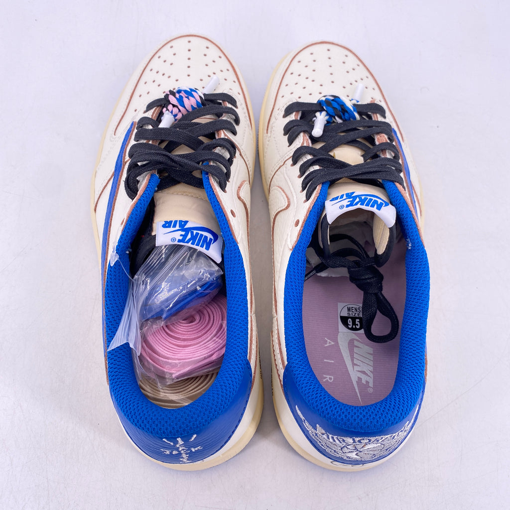 Air Jordan 1 Low "TRAVIS FRAGMENT MILITARY BLUE" 2025 New Size 9.5