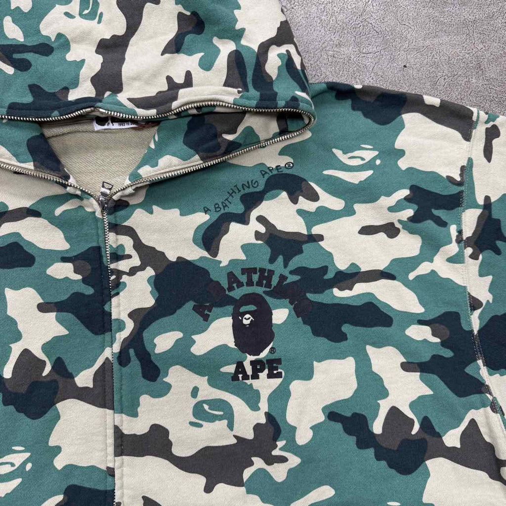 Bape Zip Up "WOODLAND CAMO" Green New Size 2XL