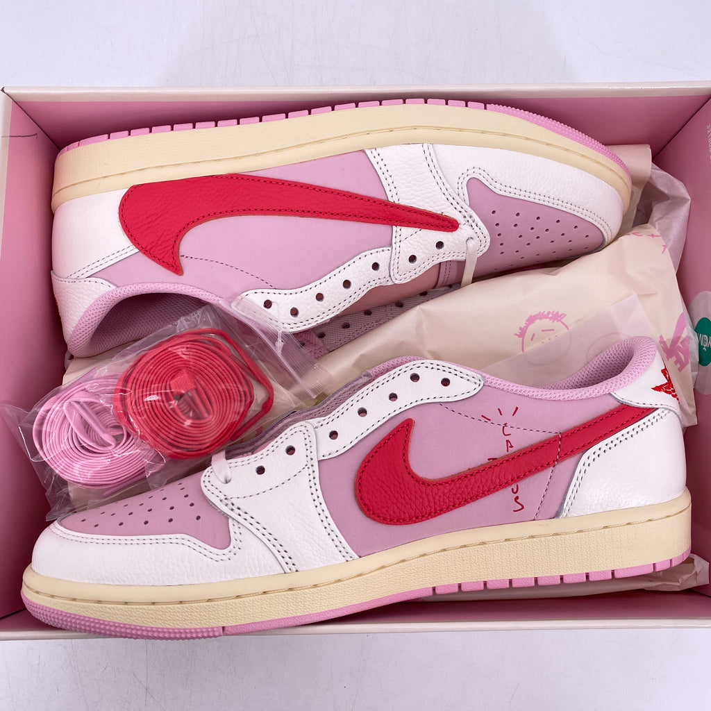 Air Jordan 1 Retro Low "Travis Scott Sail Tropical Pink" 2026 New Size 10.5