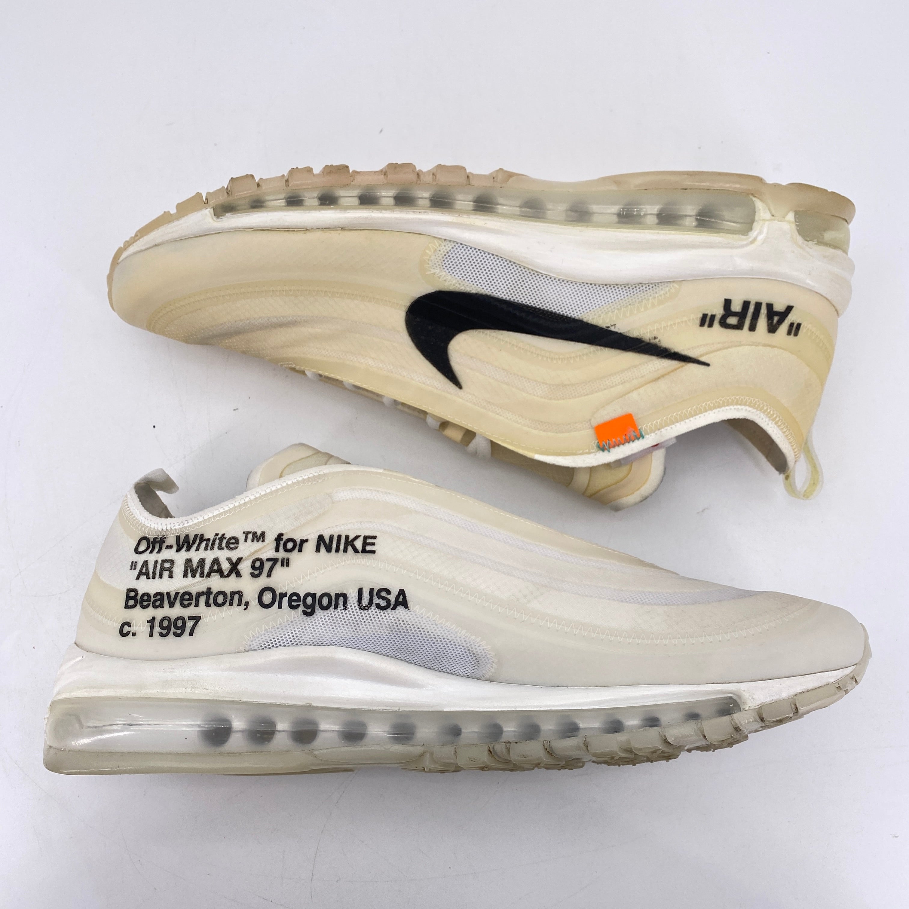 Nike Air Max 97 &quot;Off White&quot; 2017 Used Size 11.5