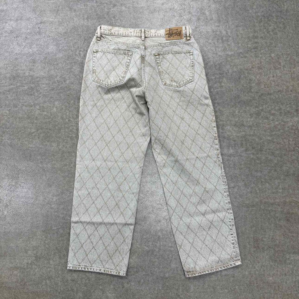Stussy Jeans "QUILTED" Beige New Size 32