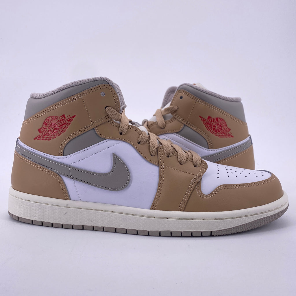 Air Jordan 1 Mid "Rattan White College Grey" 2025 New Size 8.5