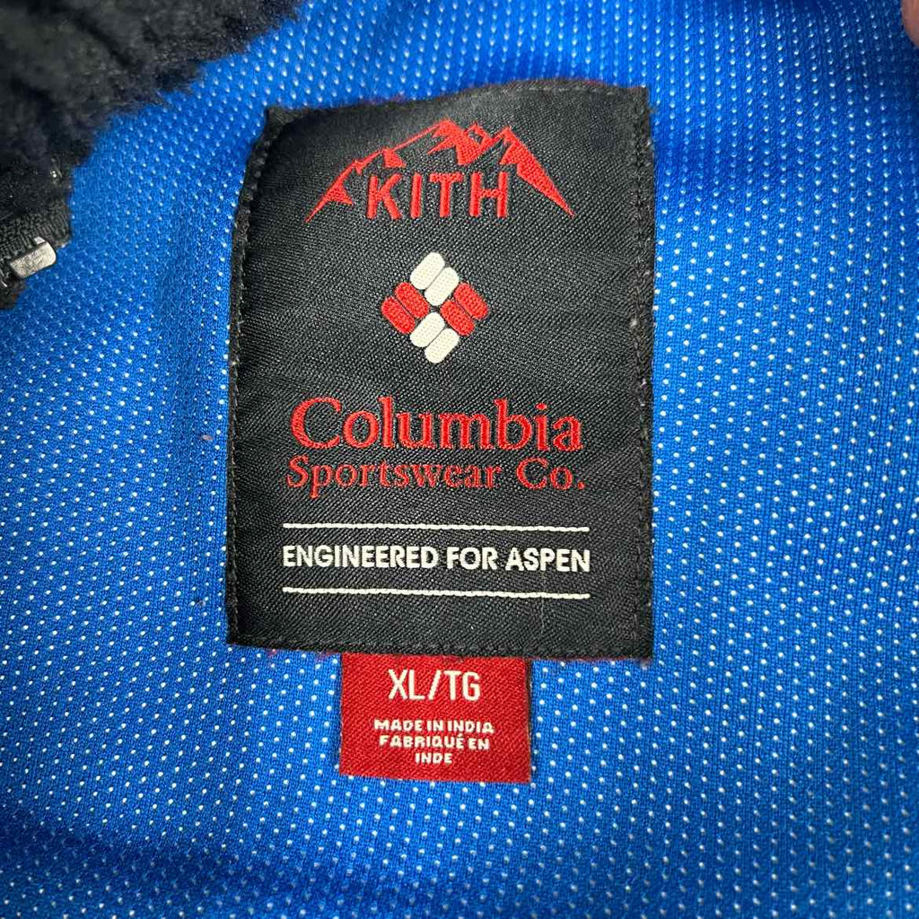 Kith Fleece Jacket "COLUMBIA" Navy Used Size XL