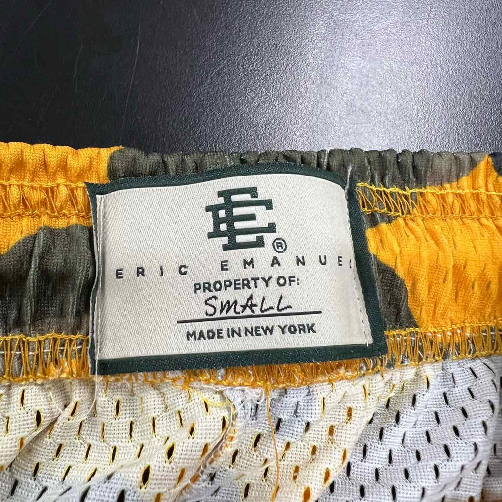 Eric Emanuel Mesh Shorts "YELLOW CAMO" Yellow New Size S