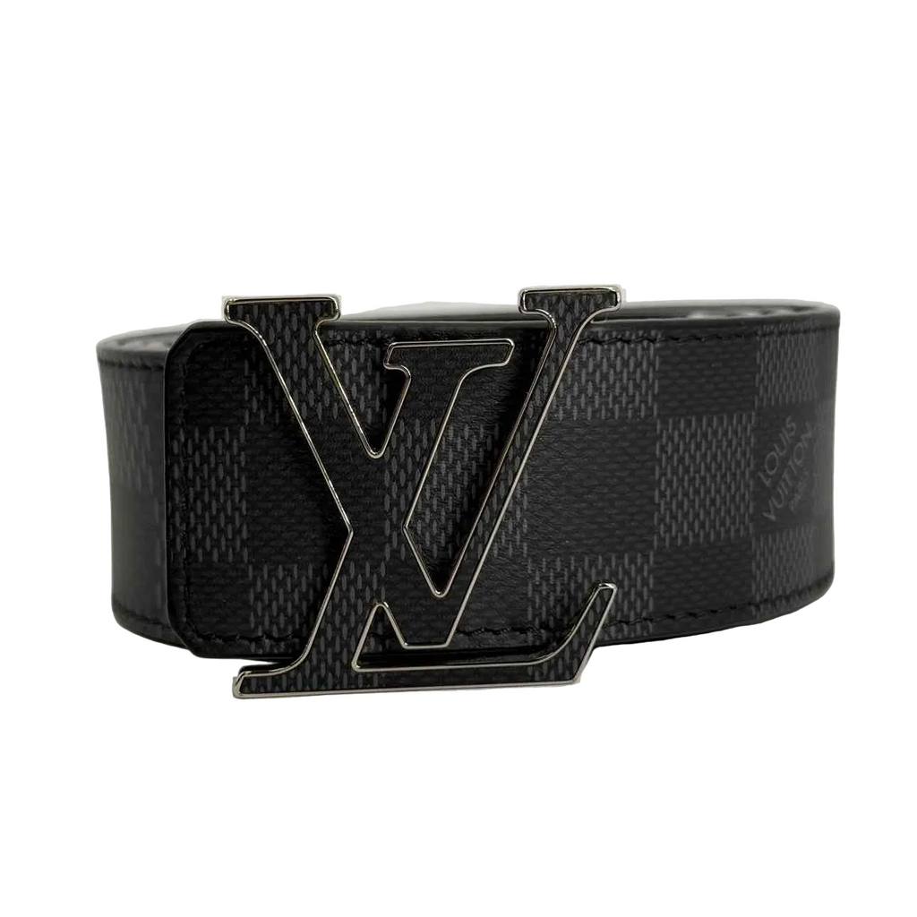 Louis Vuitton Belt "INITIALES" Used Black Size 44