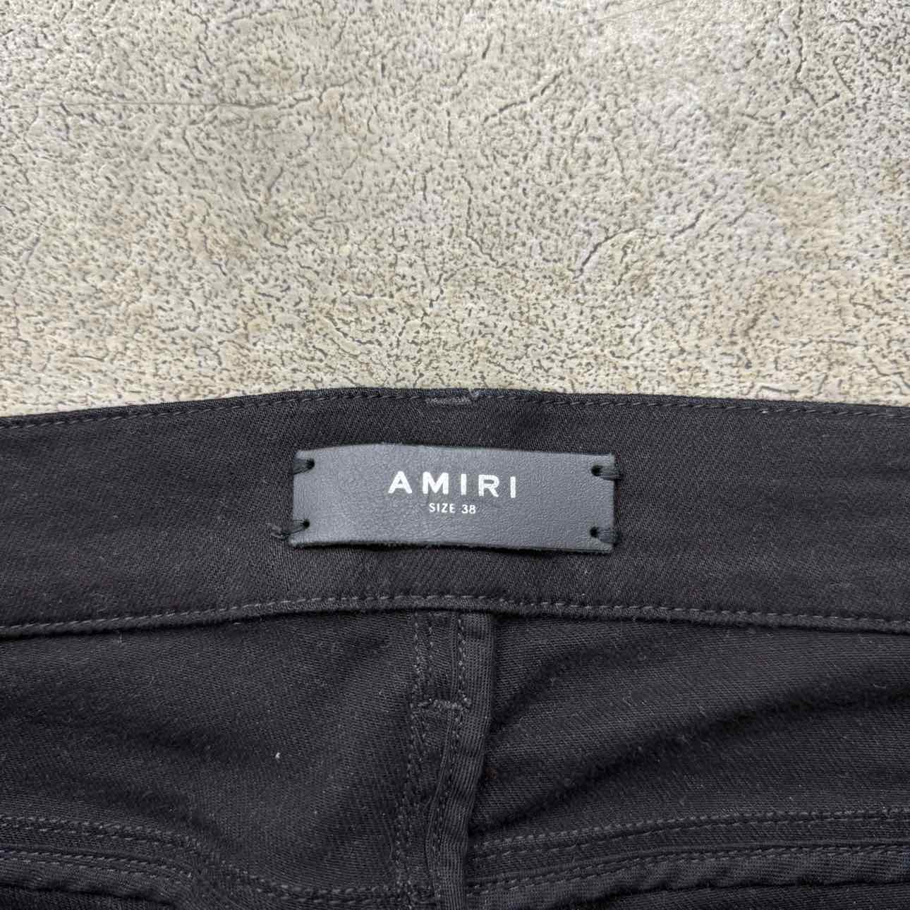 Amiri jeans Patachou "RED STRIPE" Black Used Size 38