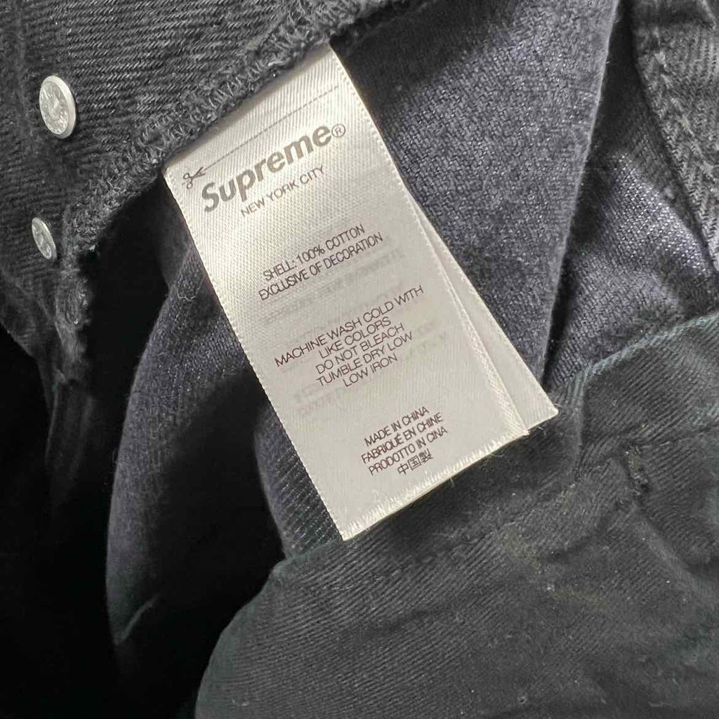 Supreme Jeans "WASHED BLACK" Black Used Size 38