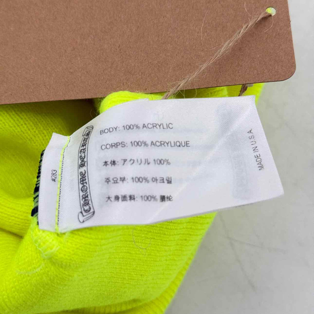 Chrome Hearts Beanie "LOGO" Used Neon Size OS