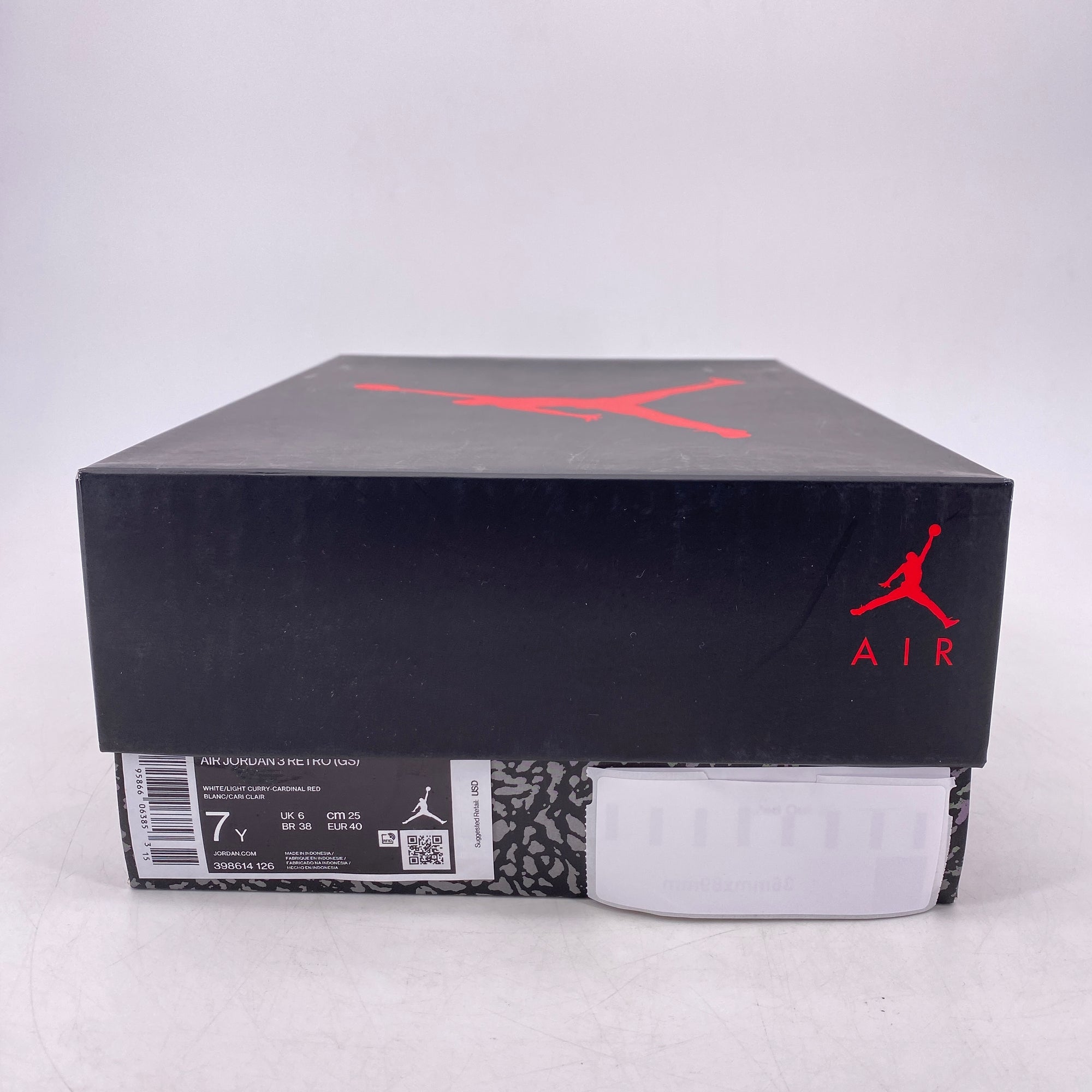 Air Jordan (GS) 3 Retro "Cardinal" 2022 New (Cond) Size 7Y