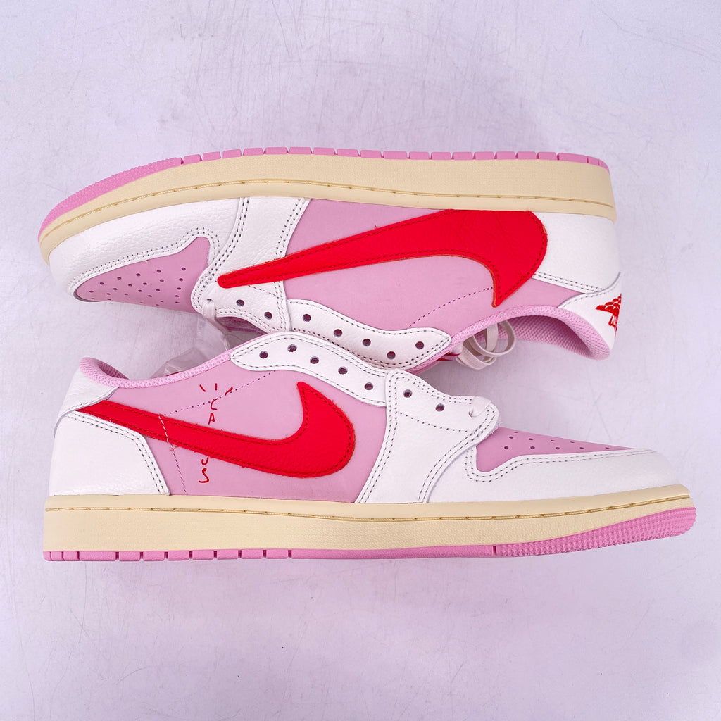 Air Jordan 1 Retro Low "Travis Scott Sail Tropical Pink" 2026 New Size 10.5