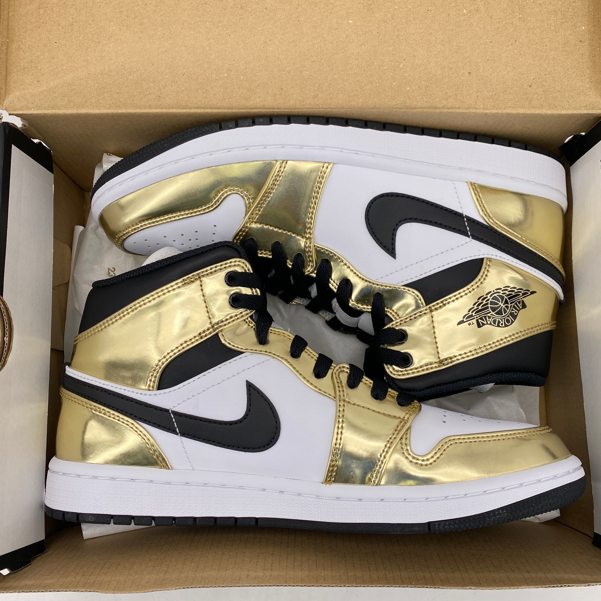 Air Jordan 1 Mid &quot;Metallic Gold&quot; 2020 New Size 8