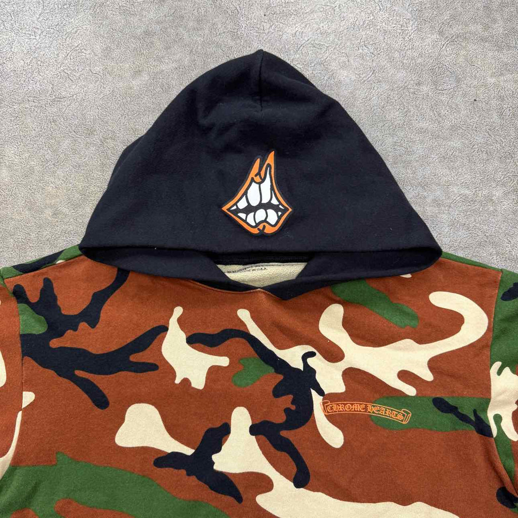 Chrome Hearts Hoodie "MATTY BOY CAUTION" Camo Used Size XL