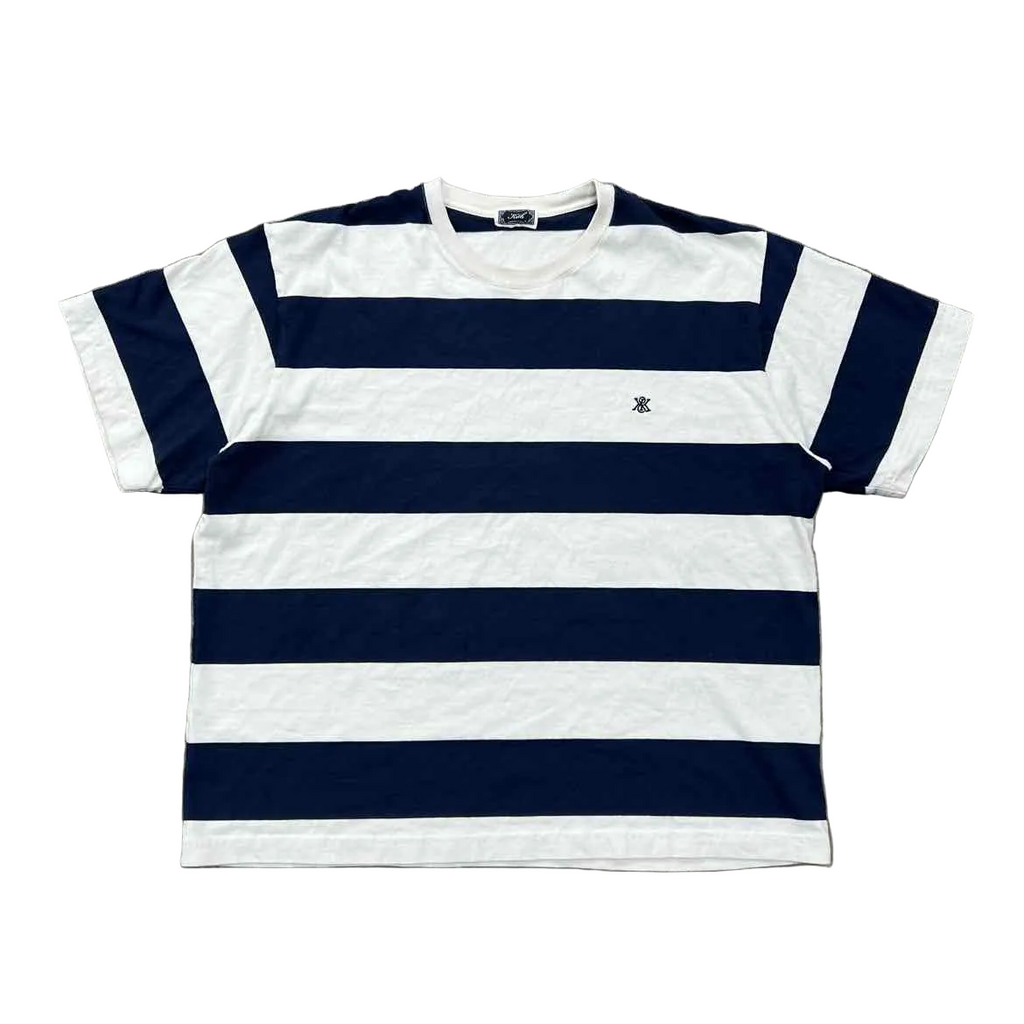 Kith T-Shirt "STRIPE ALEX" Navy Used Size XL
