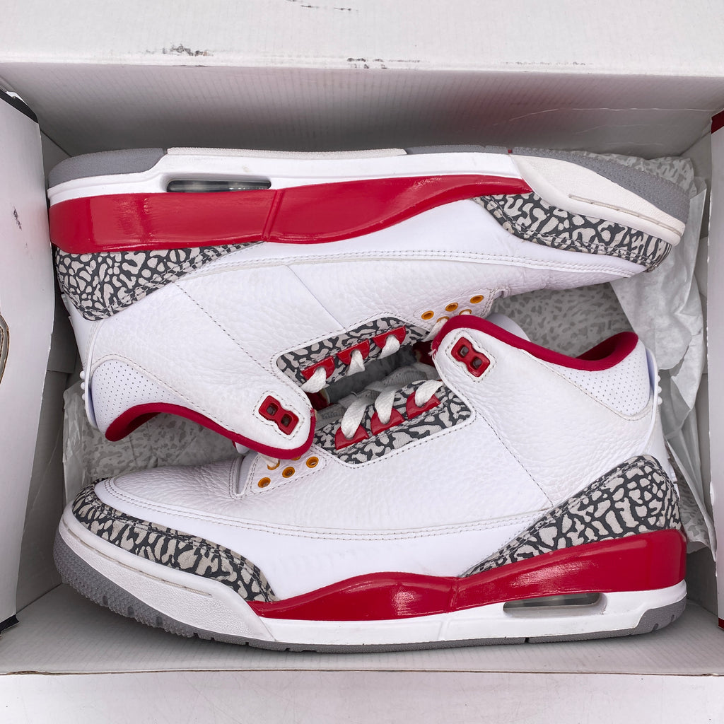 Air Jordan 3 Retro "Cardinal" 2022 Used Size 10