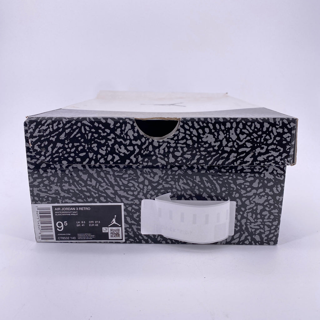 Air Jordan 3 Retro "Midnight Navy" 2023 Used Size 9.5