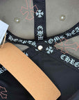 Chrome Hearts Snapback "LEATHER CROSS" New Orange Size OS