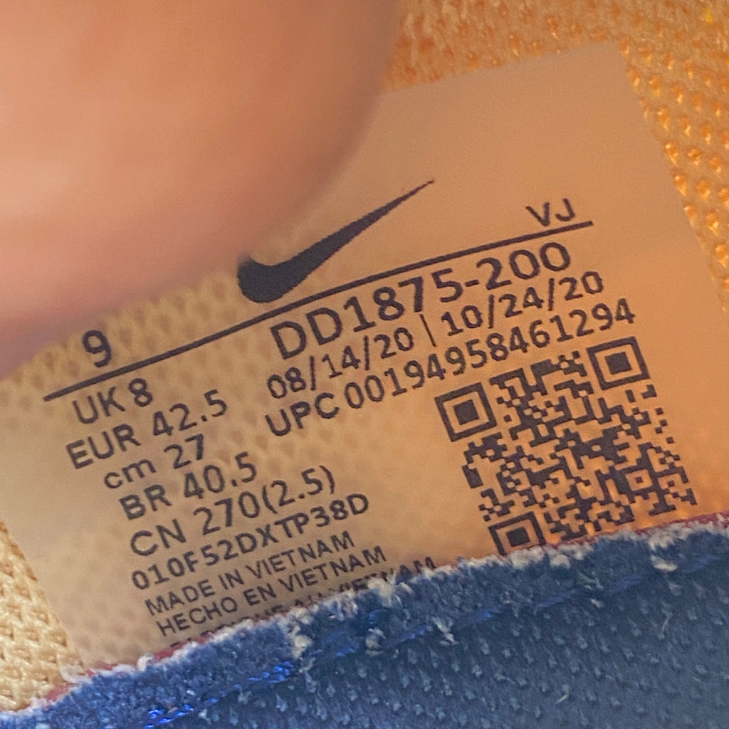 Nike Vaporwaffle / Sacai "Sesame Blue Void" 2021 New Size 9