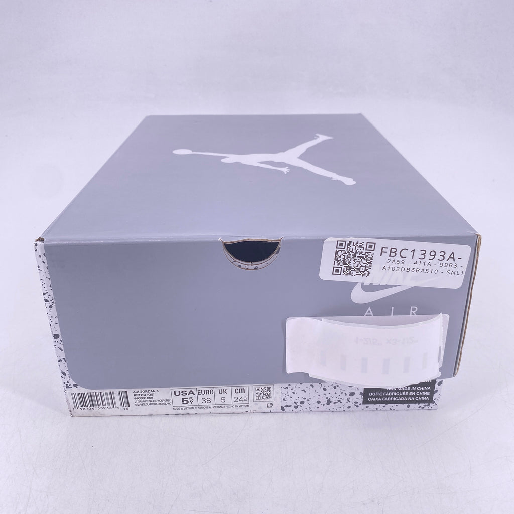 Air Jordan (GS) 5 Retro "Wolf Grey" 2026 New Size 5.5Y