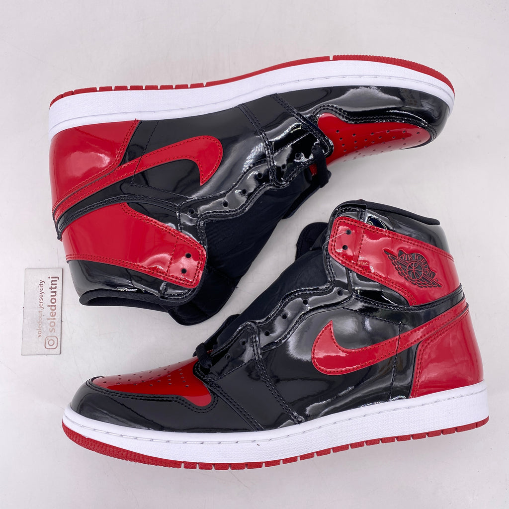 Air Jordan 1 Retro High OG "Patent Bred" 2021 New Size 13