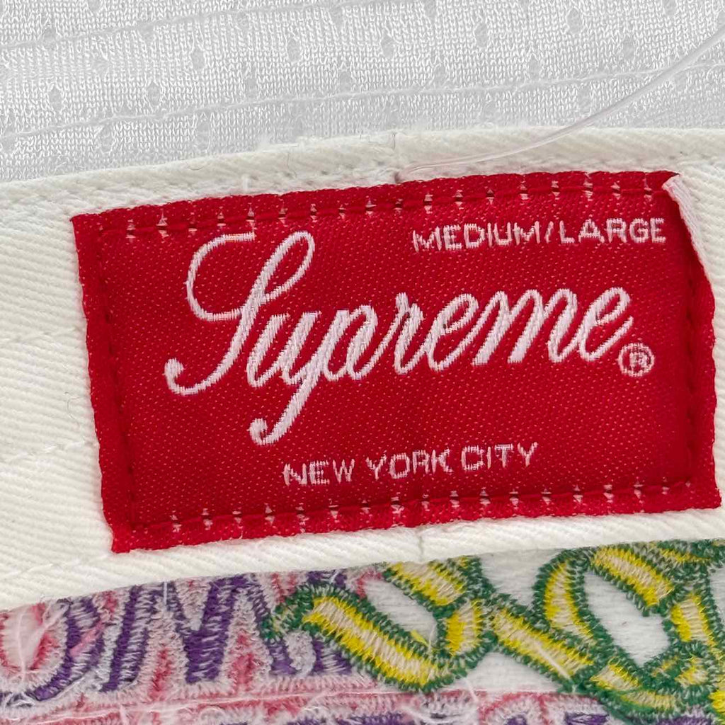 Supreme Bucket Hat "PLAYOFFS" 2025 New White Size M/L