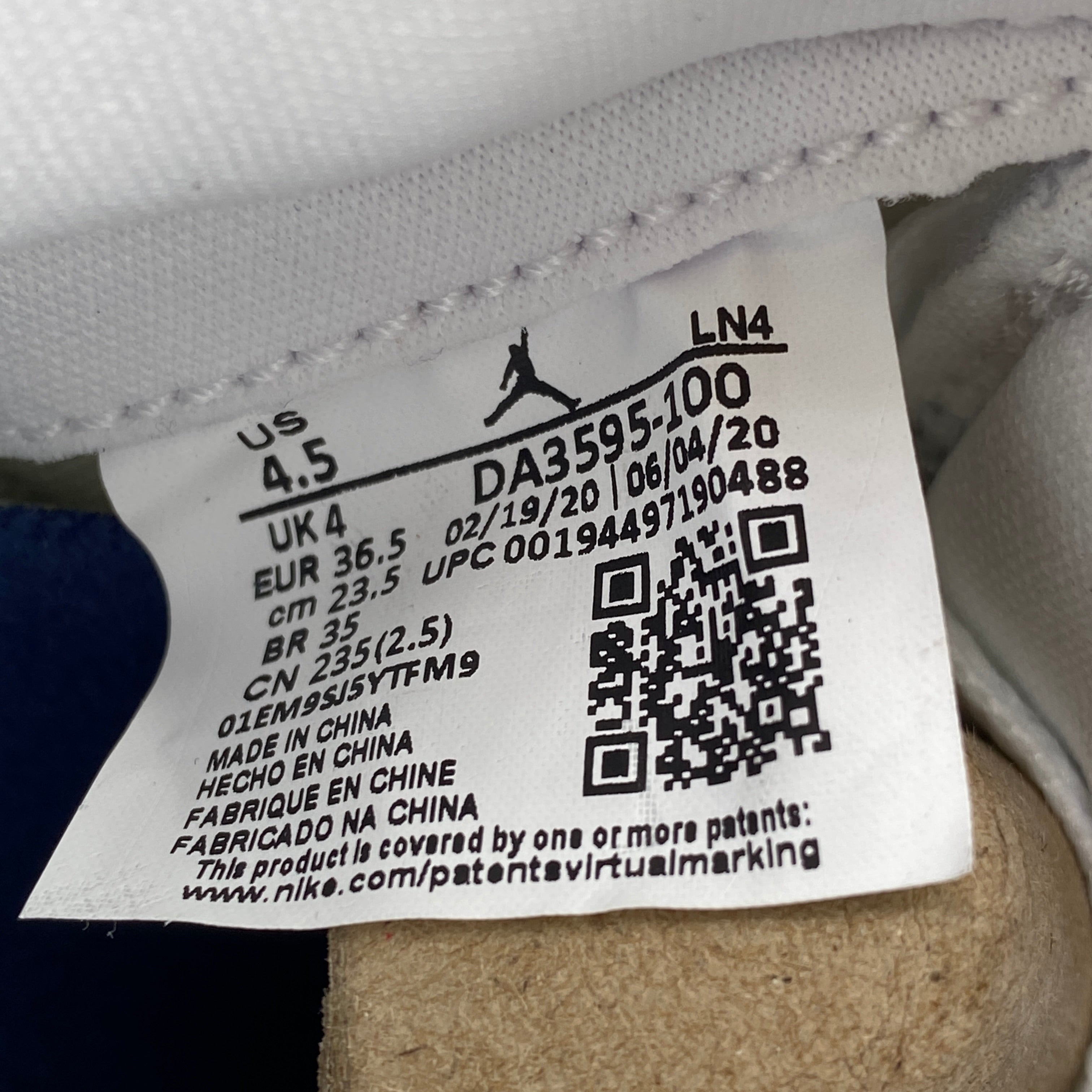 Air Jordan 3 Retro &quot;Fragment&quot; 2020 New Size 4.5