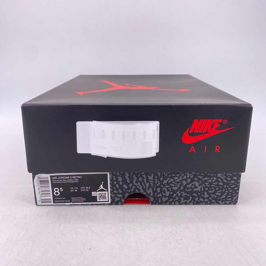 Air Jordan 3 Retro "Black Cement" 2024 Used Size 8.5